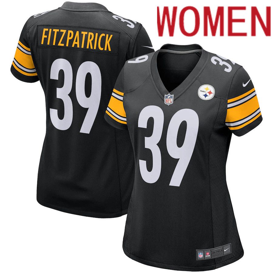 Women Pittsburgh Steelers #39 Minkah Fitzpatrick Nike Black Game Player NFL Jersey